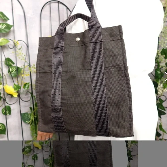 Hermes Herline Tote in Dark Gray - Picture 7 of 11